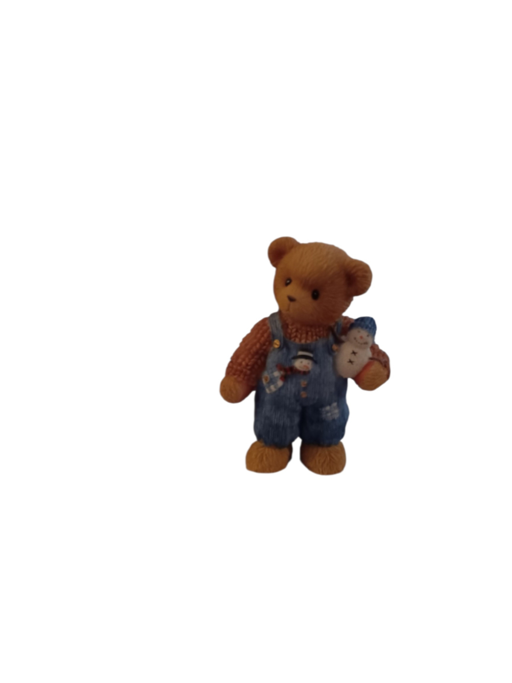 NIB Cherished Teddies Bradley Bear Figurine Brown Blue 706833